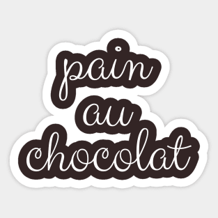 Pain au chocolat French food design cute croissant Sticker